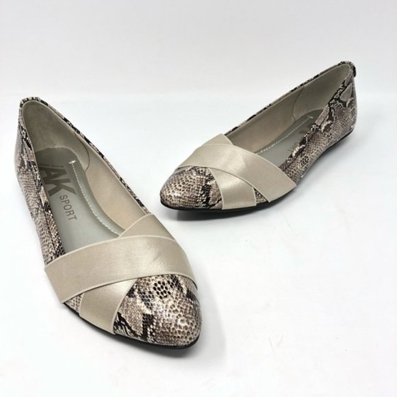 Anne Klein Sport Oalise Flats Natural Reptile - Picture 1 of 2
